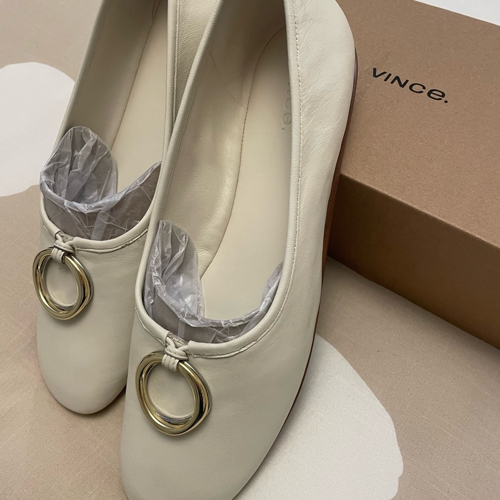 Vince Women's Cream Ballet Flats